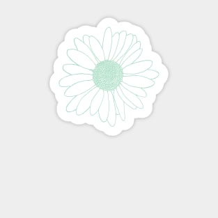 Daisy Mint Green Sticker